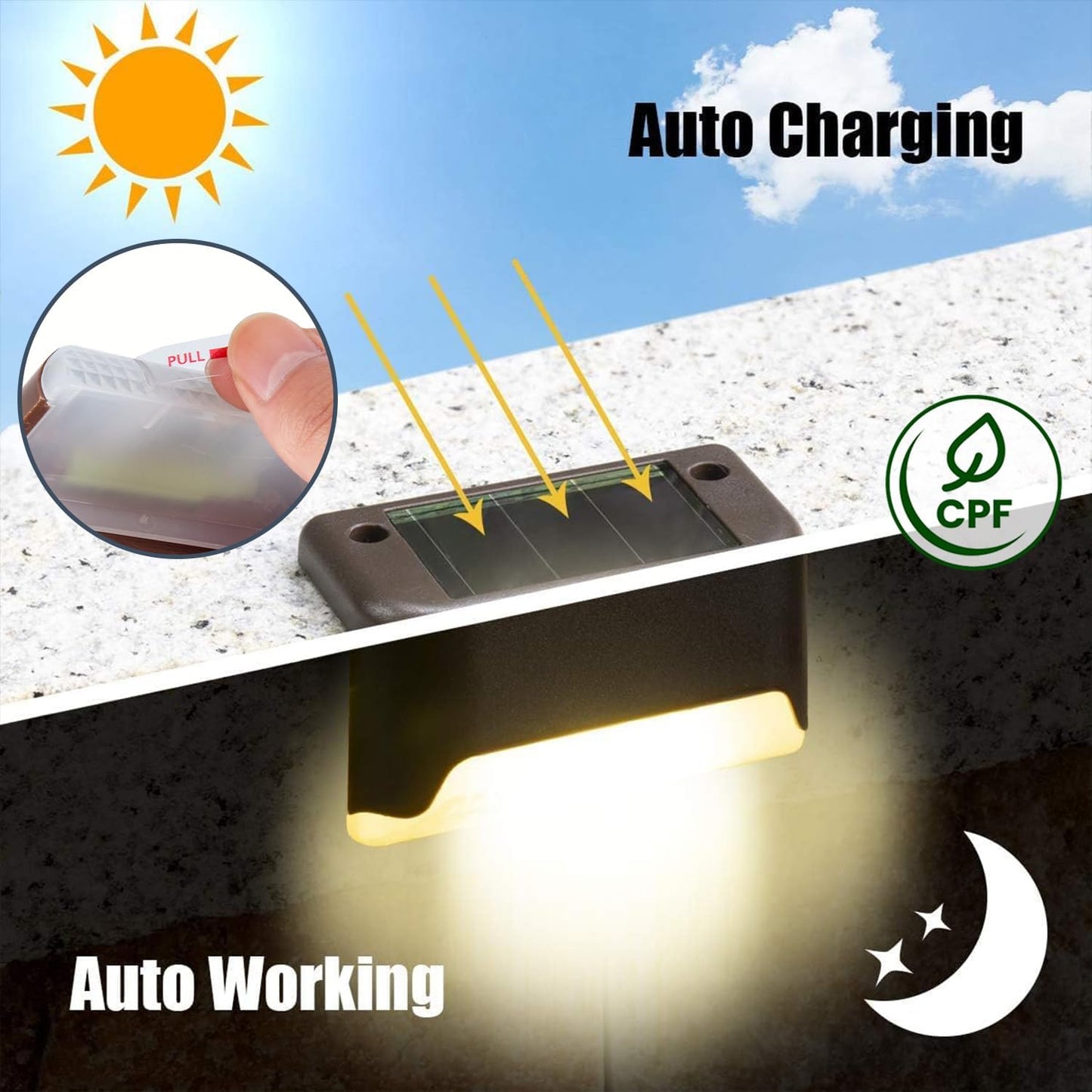 Solar Deck Lights Outdoor Solar Step Lights Waterproof