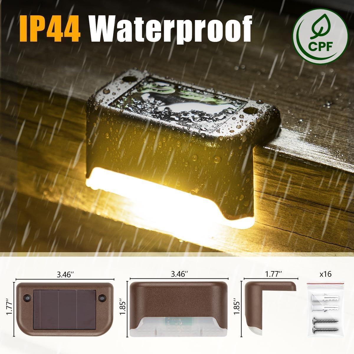 Solar Deck Lights Outdoor Solar Step Lights Waterproof