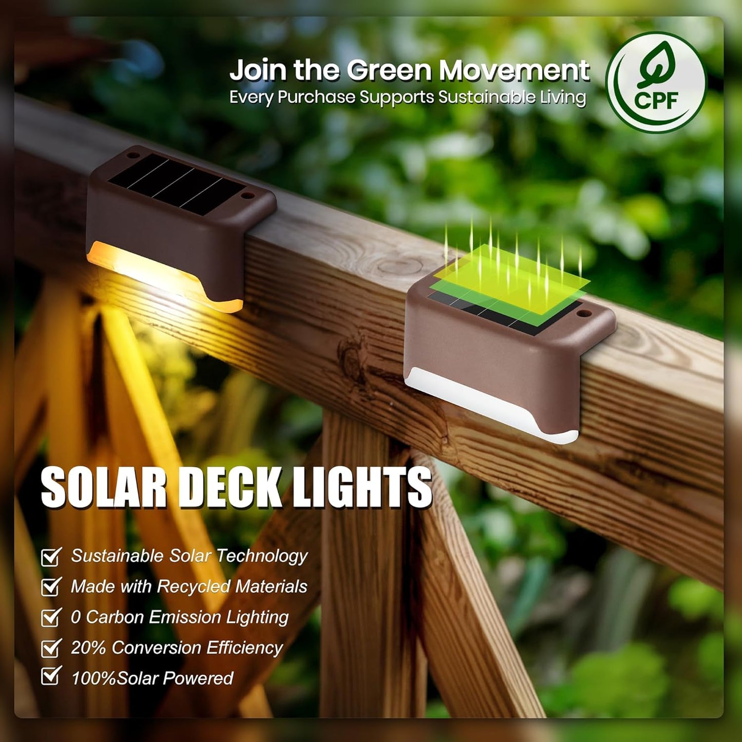 Solar Deck Lights Outdoor Solar Step Lights Waterproof