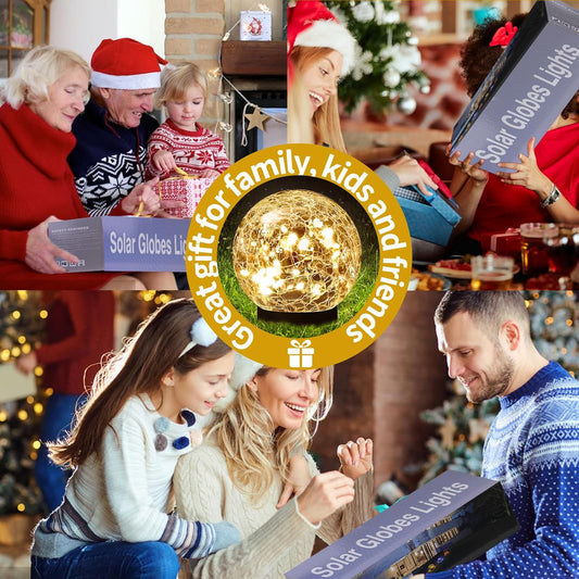 Solar Globe Lights Outdoor Waterproof