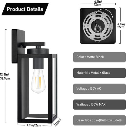 Outdoor Wall Light Fixtures, Exterior Waterproof Lanterns
