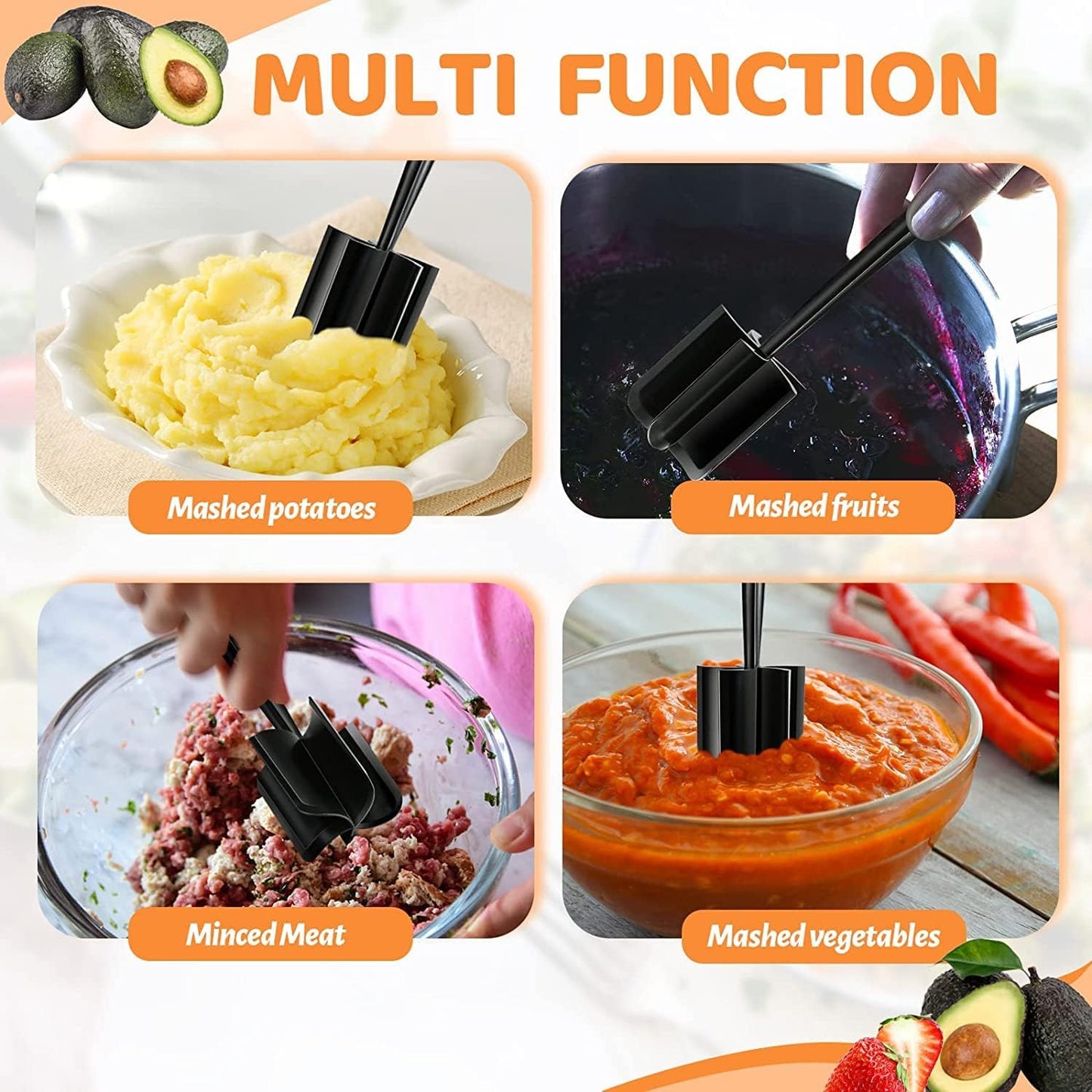 Meat Chopper, Hamburger Chopper, Potato Masher