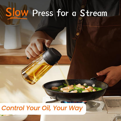 TrendPlain 16oz/470ml Glass Olive Oil Sprayer for Cooking