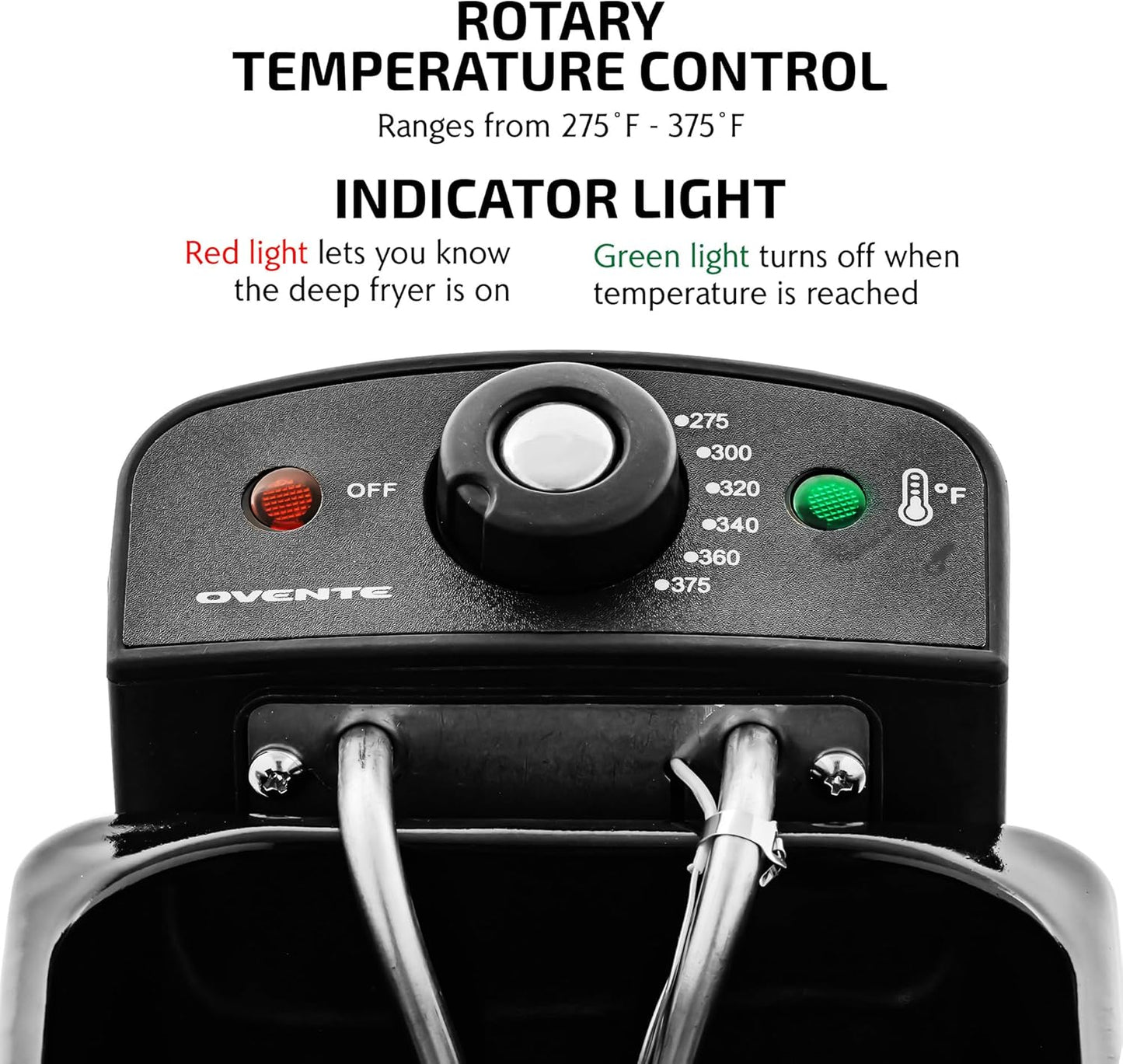 OVENTE Electric Deep Fryer 2 Liter Capacity