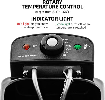 OVENTE Electric Deep Fryer 2 Liter Capacity