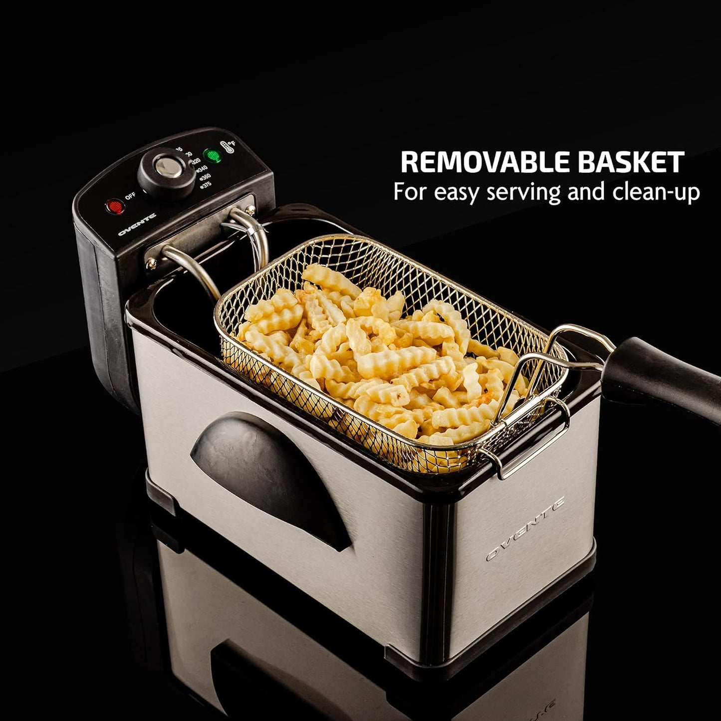 OVENTE Electric Deep Fryer 2 Liter Capacity