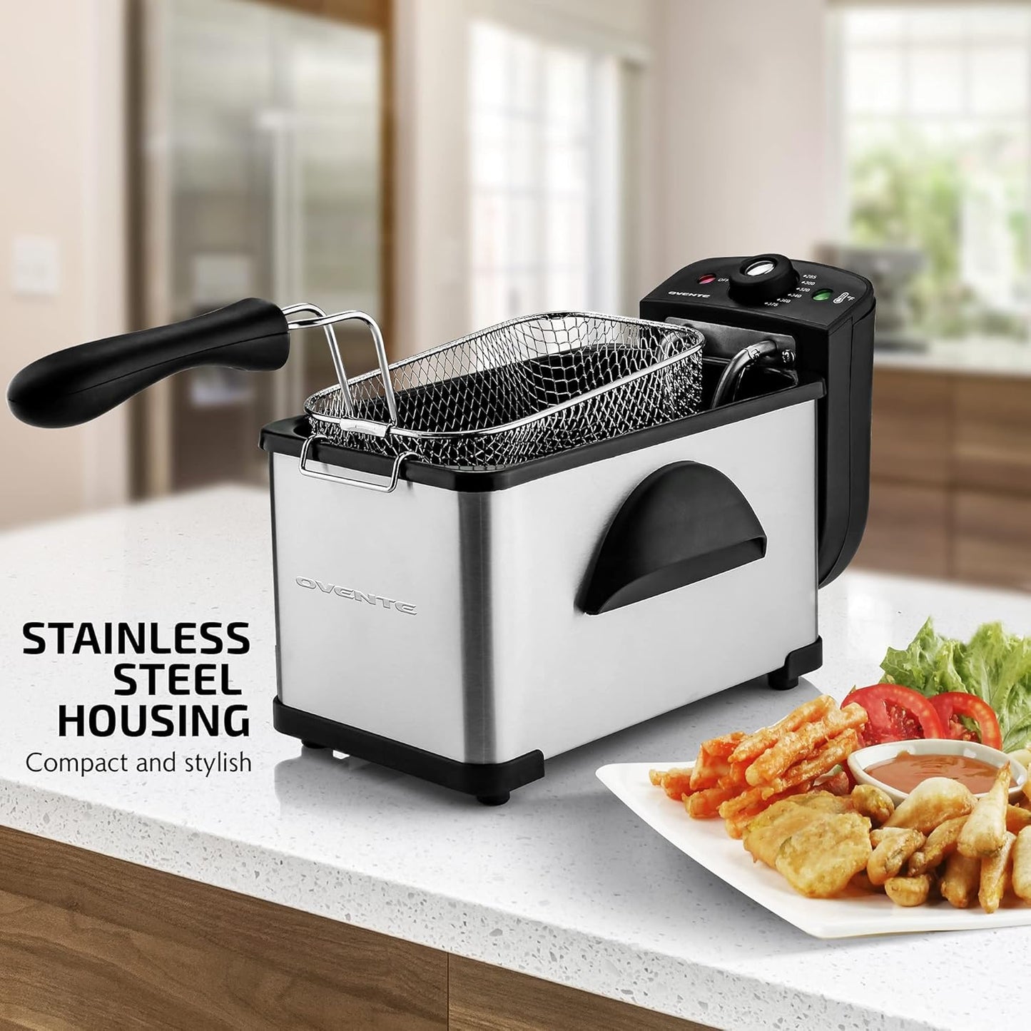 OVENTE Electric Deep Fryer 2 Liter Capacity